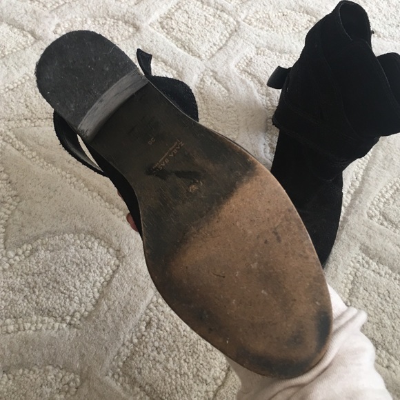 Zara black suede boots with straps size 36eu 6us - Picture 3 of 3